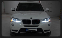 LKS 2010-2013 pour BMW X3 F25 – Ensemble de phares à LED avec lentille de projecteur, mise à niveau 12V, pas de remplacement de pare-chocs requis, comprend les feux de jour