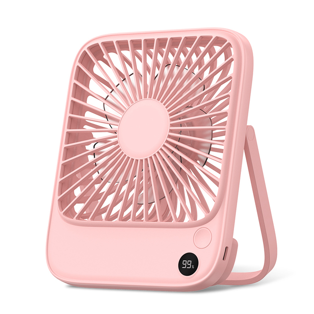 K65 2024 New Design 2000mAh Customized Ultrathin USB Mini Table Fan Mute Large Wind Low Noise Desktop Fan
