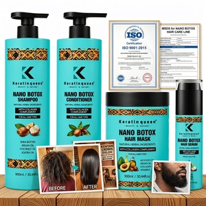 Shampooing et après-<span class=keywords><strong>shampoing</strong></span> sans parabènes anti-frisottis 900 ml au beurre de karité, soin Nano Botox pour <span class=keywords><strong>cheveux</strong></span> <span class=keywords><strong>crépus</strong></span>, bouclés et afro 4C - Product Image 4