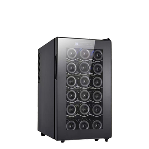 Réfrigérateur à vin électrique en acier inoxydable 18 bouteilles, armoire à vin autonome à zone unique, refroidisseur à vin pour usage domestique - Product Image 1