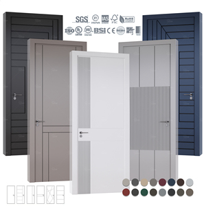 Fabricant chinois de premier plan, portes intérieures sur mesure haut de gamme, design de portes de chambre, portes intérieures modernes en bois pour la maison - Product Image 1