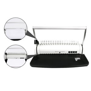 Professionele Plastic Kam Kantoor Gemakkelijk Gebruik 21 Gaten <span class=keywords><strong>Notebook</strong></span> Stalen Mes Bindmiddel Handmatige Kam Bindmachine - Product Image 1