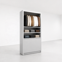 Vitrine de présentation de vêtements sur pied sur mesure pour le commerce de détail, rangement de vêtements, aménagement de magasin