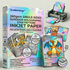 NOUVELLE COULEUR 2027 – Papier photo jet d'encre double face 300/330 g/m² avec cœur noir pour cartes TCG personnalisées et cartes Pokémon - Product Image 3