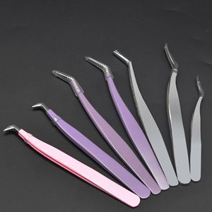 Petites pinces à cils en forme de bec d'aigle, en acier inoxydable, pour greffe de cils en grappe unique, séparation et mise en forme des cils, haute précision - Product Image 1