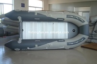 Perahu Nelayan Tiup Desain Baru Grosir Pabrik, Lambung Aluminium 0.9mm, Kapal Sport untuk Olahraga Air, OEM ODM Perahu Rib Cina