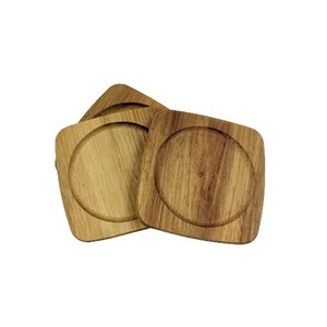 Sous-verre rond en bois d'acacia 11,4x11,4x0,9 cm, tapis isolant thermique pour tasse à thé, usage domestique - Product Image 2