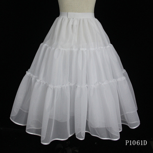 Falda Abullonada para Niñas P1061D, Falda Abullonada de Una Sola Capa con Doble Malla, Falda de Fiesta para Bodas - Product Image 2
