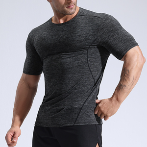 Maglietta da uomo giovane <span class=keywords><strong>La</strong></span> compressione magliette da uomo con stampa in seta da uomo per Fitness e palestra da uomo - Product Image 5