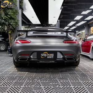 Kit de Carrocería Compatible con <span class=keywords><strong>Mercedes</strong></span> AMG GT GTS GTC, Estilo GTR Mejorado, Labio Delantero de Fibra de Carbono, Difusor Trasero, Faldones Laterales - Product Image 4