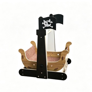 Nueva Cama para Gatos con Diseño <span class=keywords><strong>de</strong></span> Barco Pirata <span class=keywords><strong>de</strong></span> Halloween, Silla Mecedora, Sofá, Juguete, Columpio Grande, Papel Corrugado Transpirable, Artículos para Mascotas - Product Image 1