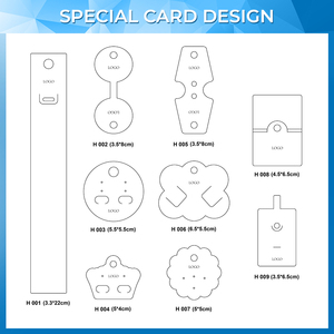 Pandasew biểu tượng tùy chỉnh sang trọng Thẻ trắng đồ trang sức bao bì trường hợp & hiển thị cho Vòng Cổ Vòng Bông tai thẻ & thẻ - Product Image 5
