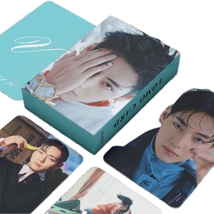55 cartes Lomo Kpop V Taehyung personnalisées, imprimées UV, en papier imprimable, pour anniversaire, magazine de mode, photocard, cadeau - Product Image 1