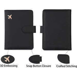 Portafoglio da Viaggio Impermeabile in PU con Porta Passaporto e Porta Carte, Custodia Pratica e Resistente per Documenti di Viaggio - Product Image 2