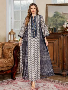 Nuevo Vestido Maxi de Malla Bordada, Vestido de Fiesta para Mujer, OEM ODM - Product Image 1