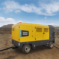 Compresseur d'air à vis diesel Atlas Copco XAXS600 17 bar 600cfm 250psi 17m3/min AtlasCopco XAXS 600 Cfm haute pression