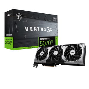 Nueva Tarjeta Gráfica M-SI Ventus RTX 5070 Ti de 16GB GDDR7 3X OC Fan para Gaming y Workstation, PCIe 4.0, 5070Ti RTX 5070 Ti - Product Image 1