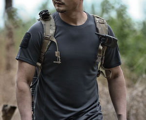 All'ingrosso Anti-zanzara insetto insetto t-shirt da uomo con colletto a secco rapido stile polo modello di stampa solida manica corta - Product Image 4