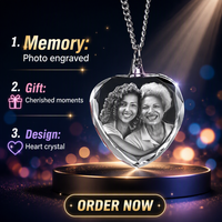 Bruiloft Valentijn Verjaardag of Kerstcadeaus Lege Sublimatie Laser Gegraveerde Foto Hart Kristal Ketting