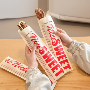 Bolsa de Embalaje de Alimentos Personalizada con Impresión, Bolsa de Papel Kraft Resistente al Aceite para Panadería, Baguettes y Productos de Panadería Crujiente - Product Image 2