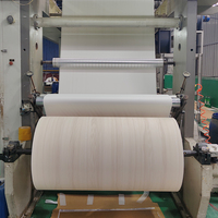 Rollo de Papel Decorativo con Textura de Madera Blanca de Melamina a Precio Económico para Puerta