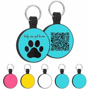 2023 nuevo al por mayor personalizado mascota perro gato silicona mascota código QR Id Tag Collar etiquetas de perro nombre Id mascota código QR Etiqueta de perro - Product Image 2