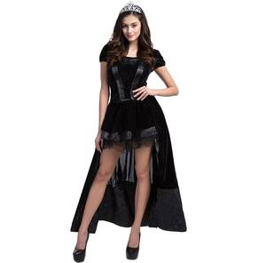 Costume de cosplay d'Halloween, contes de fées, rétro, cour royale, reine méchante, vampire, sorcière, robe de fantaisie - Product Image 6