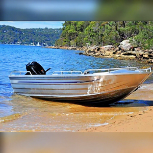 Bateau de Pêche Léger en Aluminium de 4,8 Mètres (16 Pieds), Annexe/Skiff avec Moteur <span class=keywords><strong>pour</strong></span> Sports Nautiques sur Lac et Aviron - Product Image 1