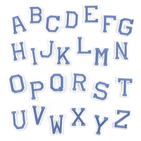 Patchs brodés 3D en lettres de l'alphabet à repasser, 6 couleurs différentes, tissu sergé pour vêtements, chapeaux, t-shirts