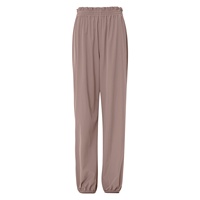 Pantalon de préchauffage de ballet pour femme adulte en nylon extensible dans les quatre sens, idéal pour la pratique de la danse et l'entraînement, favorisant la transpiration.