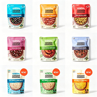 Custom Printed Stand up Zipper Pouches, Barrier Bags for Ready-to-Eat Grain Beans, Custom Graphics Available