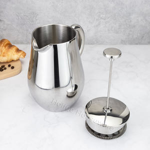 1L Grande Capacité Presse Française Lave-Vaisselle 18/8 Acier Inoxydable Double Paroi Isolé Presse <span class=keywords><strong>Filtre</strong></span> Pichet Thé <span class=keywords><strong>Cafetière</strong></span> - Product Image 4