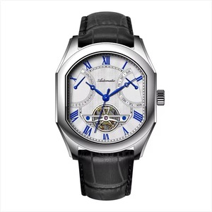 Classic Men's <b>Automatic</b> <b>Watch</b> <b>Skeleton</b> Movement Fashion Leather Strap Mechanical <b>Watches</b> Wrist <b>Watch</b> Parts - Product Image 2