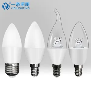 CE Rohs UKCA E14 bohlam led dapat diredupkan, bohlam led c35 ses kecil e dison E14 bohlam led dapat diredupkan e14 untuk tempat lilin