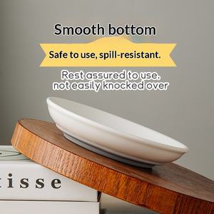 Mangkuk Makanan Kucing Keramik Anti Tumpah, Anti Lelah untuk Anak Kucing dengan Silikon Anti Selip - Product Image 5