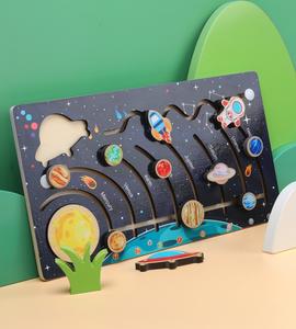 Kinder-Sonnensystem-Puzzle mit Neun Planeten zur Kognitiven Positionierung für Kleinklassen Früherziehung Wissenschaftliches Lernspielzeug - Product Image 4