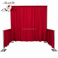 Kit de support de toile de fond réglable ANNIELU avec base pour photographie, salons professionnels et décoration de banquets