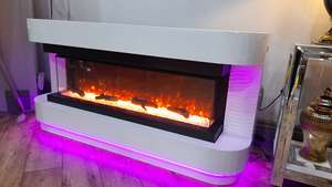 Mueble para TV con Espejo y Chimenea, Decoración para el Hogar, Muebles con Espejo, Muebles, Mobles - Product Image 4