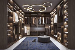 Vestiaire design <span class=keywords><strong>en</strong></span> chêne blanc avec système d'éclairage LED intégré - Product Image 2