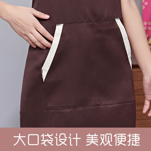 Custom Logo <b>Apron</b> Wine Red Waterproof Unisex <b>Kitchen</b> Workwear Uniforms For Catering And Home Use - Product Image 5