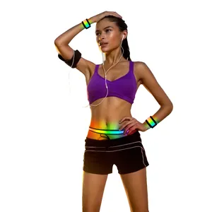 Glowing LED Conjunto Cinto de Cintura para Esportes Fora