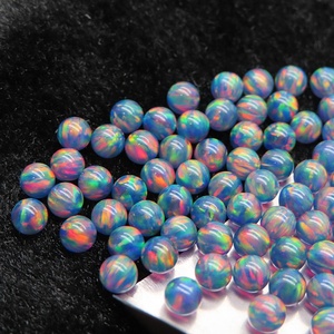 Perle di Opale Sintetico Multicolore all'Ingrosso, Rotonde, con Foro Intero/Mezzo/Assente, Perle di Opale Creato in Laboratorio per Gioielli - Product Image 4