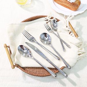 Ensemble de couverts en acier inoxydable de qualité supérieure, couteau, fourchette et cuillère, poli miroir 304, pour hôtel et restaurant - Product Image 3