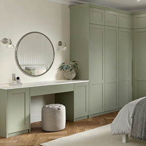 Armoire minimaliste personnalisée BALOM, armoire de couleur verte avec un grand espace de rangement, meubles de chambre à coucher modernes, armoire - Product Image 5