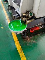 Plateau d'alimentation anti-collision de qualité industrielle pour tours CNC, tampon en caoutchouc anti-rayures D380mm, plateau tournant de réception de matériaux