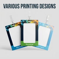 Porte-cartes de visite personnalisé imprimé en couleur avec cordon, faible MOQ, porte-badge personnalisé avec logo pour événements, conférences, bureau, papier