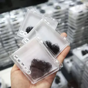 Stock 12d Promade Volume Fan Eyelash Extension 20d Russian Wispy 0.03 0.05 0.07 C D Pre Made 14 10d Loose Premade Fans