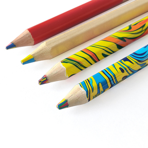 Matita da <span class=keywords><strong>Disegno</strong></span> Multicolore 4-in-1 in Legno <span class=keywords><strong>di</strong></span> Tiglio, Forma Triangolare, Diametro Mina 4.0mm/5.0mm - DRATEC - Product Image 6