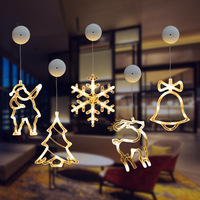 Guirlande lumineuse LED créative à ventouse pour fenêtre de Noël, décorations suspendues extérieures transfrontalières IP20
