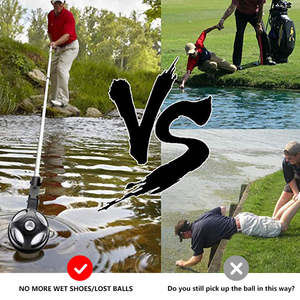 Retriever de pelota de Golf extensible, protector de cuchara telescópico de acero inoxidable, recogedor de pelota de Golf, herramienta de recogida de pelota de Golf de bloqueo automático - Product Image 4